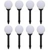 Outdoor Pathway Lamps 8 pcs LED 5.9" with Ground Spike