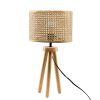 Tenedos Solid Wood Rattan 21.3" Table Lamp with In-line Switch Contro