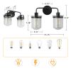 Wall Sconces Set of 2 with Clear Glass Shade,Modern Wall Sconce, Industrial Indoor Wall Light Fixture for Bathroom Living Room Bedroom Over Kitchen Si