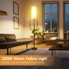 74.8in Tall Floor Lamp with Shade 3200K Warm Yellow Light Modern Standing Lamp Decorative Lamp with Foot Switch