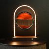 Moving Sand Art Picture with LED;  3D Round Sand Picture Lamp 3 Colors Art Light with Stand Relaxing Desktop Home Decor and Office