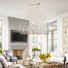 Transitional Crystal Chandelier Ceiling Light 5 lights , silver Pendant light