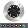 Solar Ground Lights 8 pcs LED Lights RGB Color