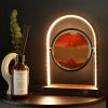 Moving Sand Art Picture with LED;  3D Round Sand Picture Lamp 3 Colors Art Light with Stand Relaxing Desktop Home Decor and Office