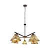 Kinsey Mission Tiffany-style Blackish Bronze 5 Light Large Chandelier 30" Wide