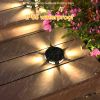 Solar Power Ground Lights Floor Decking Wall Fence Step Path Garden Lamp