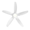 Modern 60 In Intergrated LED Ceiling Fan Lighting with White ABS Blade