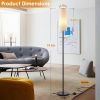 74.8in Tall Floor Lamp with Shade 3200K Warm Yellow Light Modern Standing Lamp Decorative Lamp with Foot Switch