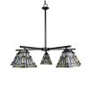 Kinsey Mission Tiffany-style Blackish Bronze 5 Light Large Chandelier 30" Wide