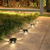 Solar Power Ground Lights Floor Decking Wall Fence Step Path Garden Lamp