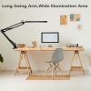 LED Desk Lamp Adjustable Swing Arm Lamp with Clamp Eye-Caring Reading Desk Light