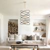 [Video]Transitional GoldMatte Black Metal Chandelier Fixture, 8 lights