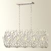 Transitional Crystal Chandelier Ceiling Light 5 lights , silver Pendant light