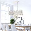 Transitional Crystal Chandelier Ceiling Light 5 lights , silver Pendant light