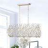 Transitional Crystal Chandelier Ceiling Light 5 lights , silver Pendant light