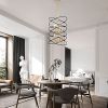 [Video]Transitional GoldMatte Black Metal Chandelier Fixture, 8 lights