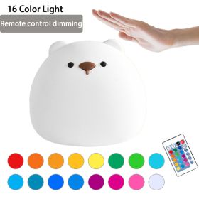 Child Led Night Silicone Light, USB Rechargeable Touch Sensor Colorful Lamp For Kids, Bedroom Bedside Touch Animal Bear Lantern Table Lamps Children's (Type: Remote Control)