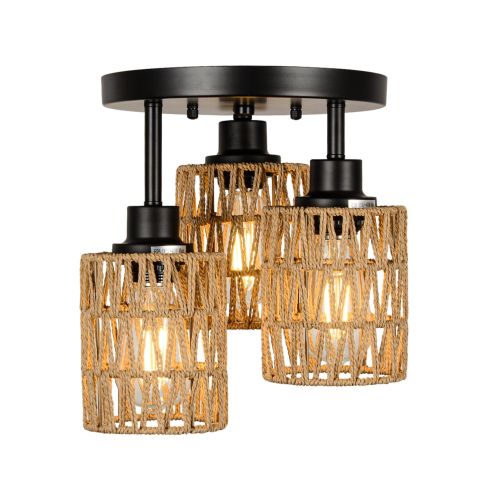 3-Lights Boho Flush Mount Light 3-Lights Boho Flush Mount Light