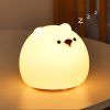 Child Led Night Silicone Light, USB Rechargeable Touch Sensor Colorful Lamp For Kids, Bedroom Bedside Touch Animal Bear Lantern Table Lamps Children's