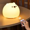 Child Led Night Silicone Light, USB Rechargeable Touch Sensor Colorful Lamp For Kids, Bedroom Bedside Touch Animal Bear Lantern Table Lamps Children's